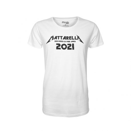 T-Shirt Mattarella 2021 Colore Bianco by Plindo Music