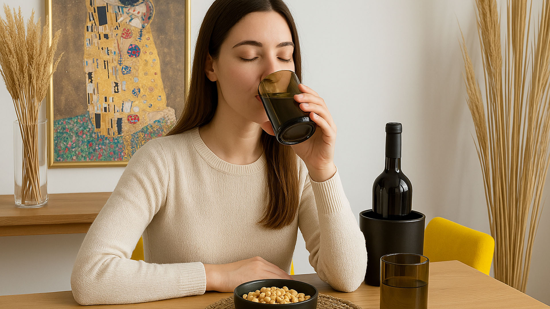 Bicchieri in vetro riciclato da bottiglie di vino